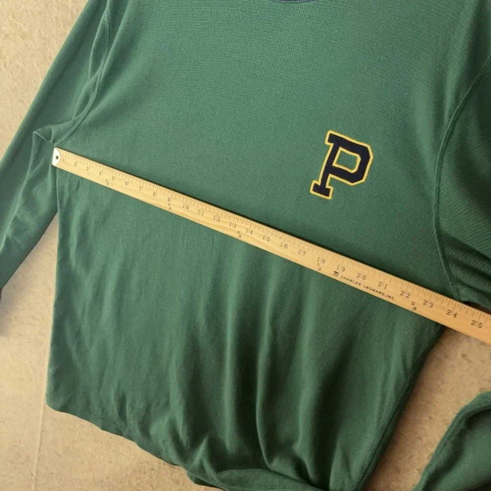 Polo Ralph Lauren Sleepwear Shirt Mens 2XL‎ Green Waffle Knit Embroidered Logo